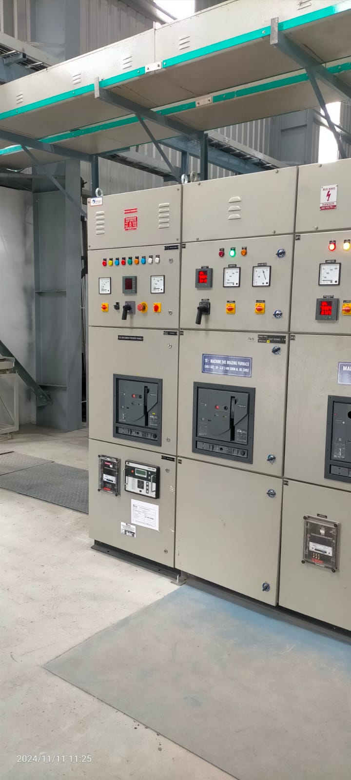 LT panel installation inside a plant